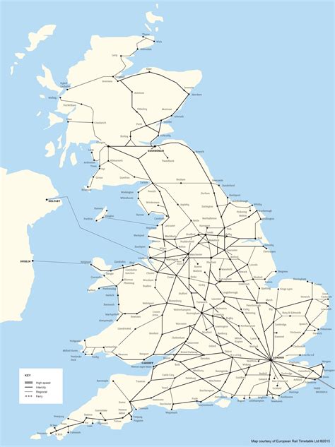 GB rail maps schematic and geographic