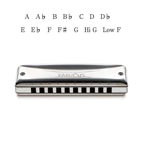 Suzuki Fabulous F-20J harmonica - 10 hole diatonic harp.