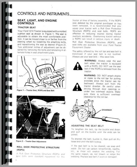 Ford 1210 Tractor Operators Manual