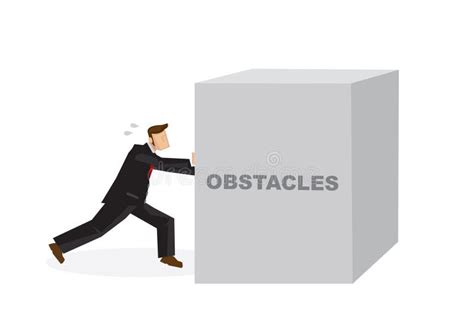 Obstacle Overcome Indicates Conquering Adversity and Challenge Stock Illustration - Illustration ...