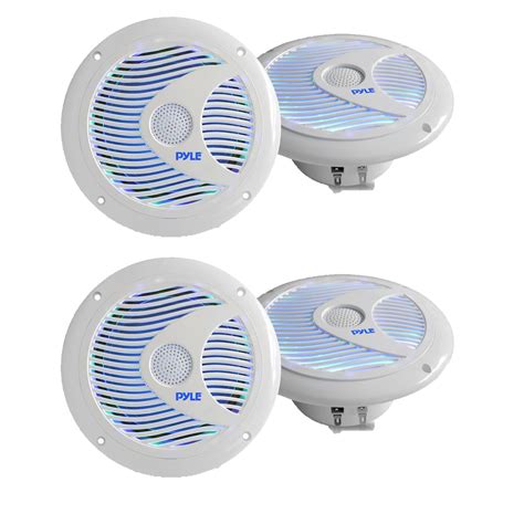 4 X 6.5'' Inch 150 Watts Marine Boat Stereo Speakers W/Multi-Color LED Ligth 799861388944 | eBay