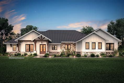 Amarillo House Plan | Ranch style house plans, Country style house plans, Farmhouse style house