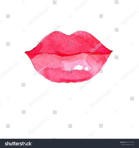 Pink Watercolor Lips Watercolor Illustration Stock Illustration 342170336 | Shutterstock