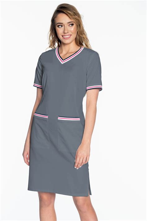 Scrubs dress Soft Stretch, grey, SKE5-S2 | Medical clothes COLORMED