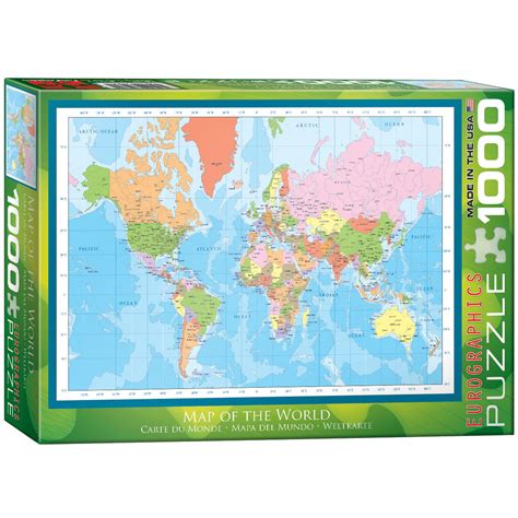 Map of the World - 1000 Piece Jigsaw Puzzle - Eurographics - Walmart.com