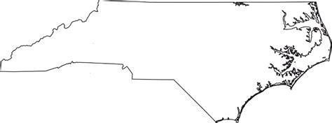 North Carolina blank outline Map | Large Printable High Resolution and Standard Map ...