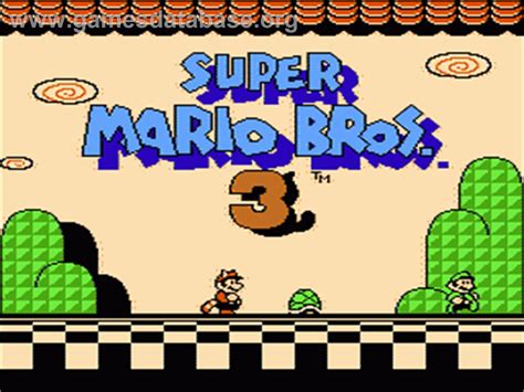 Super Mario Bros. 3 - Nintendo NES - Artwork - Title Screen