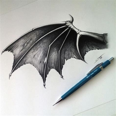 Demon/Dragon Wing Drawing by LethalChris on DeviantArt