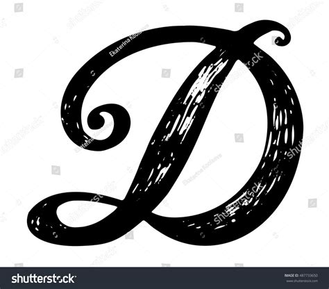 Letter D Calligraphy Alphabet Typeset Lettering Stock Vector (Royalty Free) 487733650 | Shutterstock