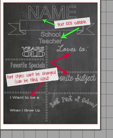 Chalkboard Printables Template: Free Silhouette Studio Cut File ...