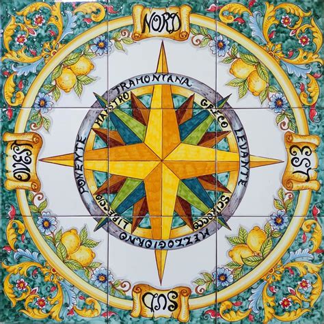 Compass Rose Tile Floor Medallion – Flooring Ideas