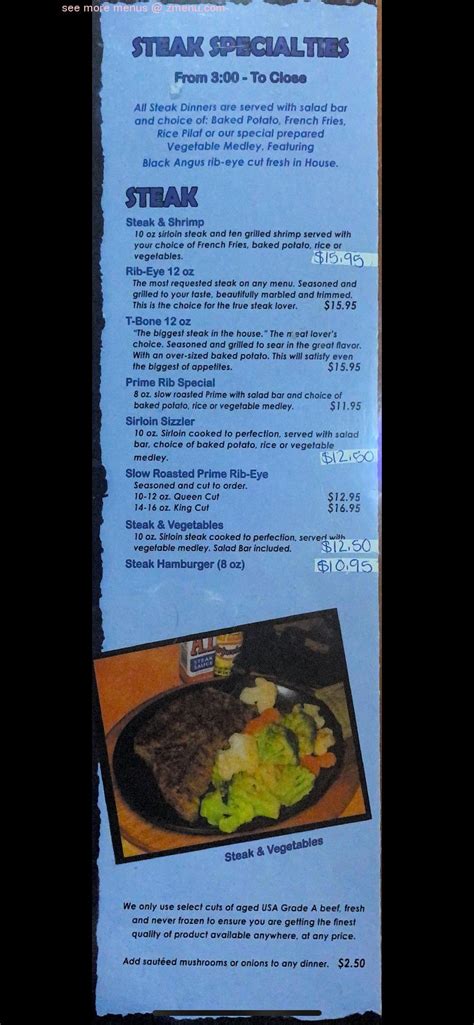 Menu at La Tia restaurant, Tompkinsville