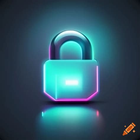 Futuristic logo for a lock security app