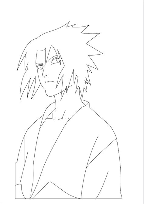 How to Draw Sasuke Uchiha Drawing in 7 Easy Steps