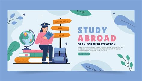 Study abroad banner deisgn Vectors & Illustrations for Free Download ...