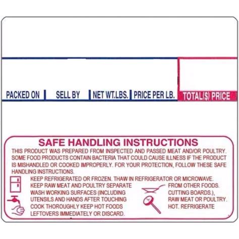 Safe Handling Instructions Label On Meat And Poultry - Trovoadasonhos