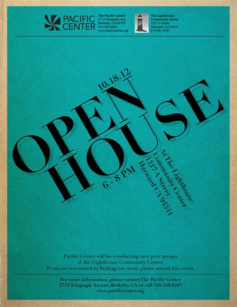 Poster for The Pacific Center's Open House Event on Behance