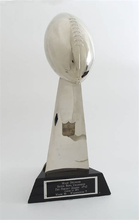 1972 Miami Dolphins Super Bowl Trophy (18” tall)