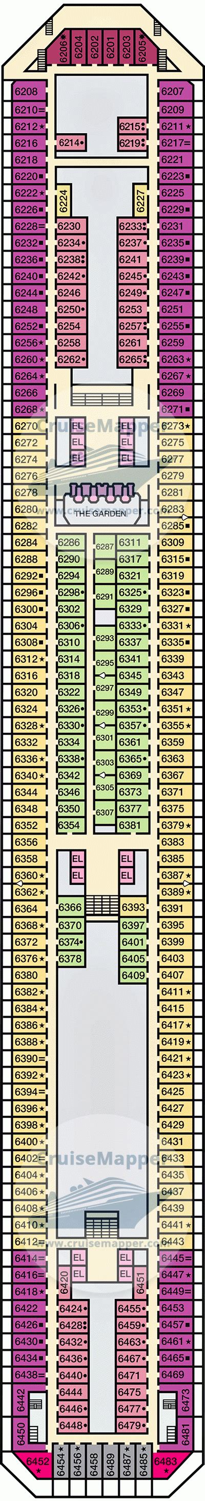 Carnival Liberty deck 6 plan | CruiseMapper