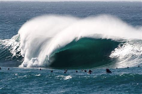 A huge rogue wave comes through a southern Australian surf spot ...