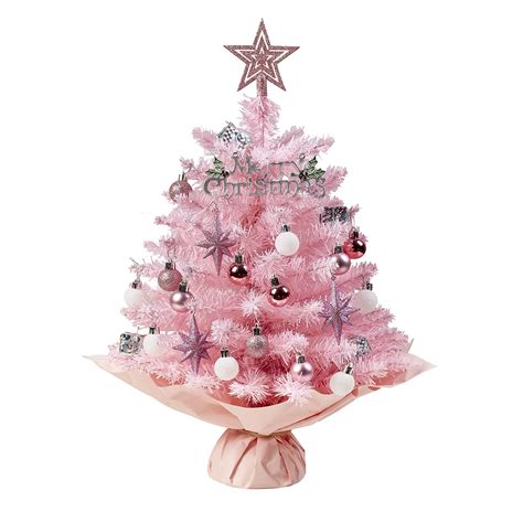 Christmas Trees Decorated Pink