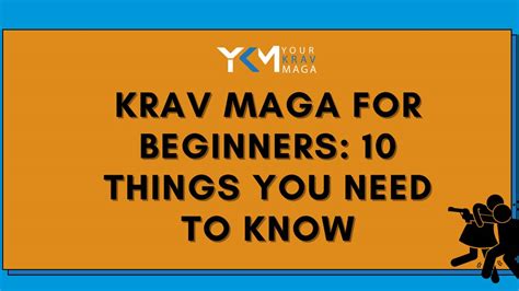 10 Tips for Beginners in Krav Maga