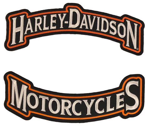 VINTAGE STYLE HARLEY TOP & DAVIDSON BOTTOM ROCKER SET | ABC PATCHES