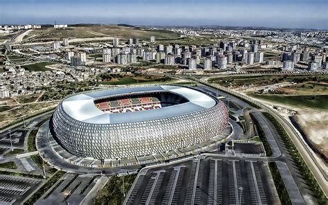 Download wallpapers New Gaziantep Stadium, Gaziantep Arena, Turkish Football Stadium, Exterior ...