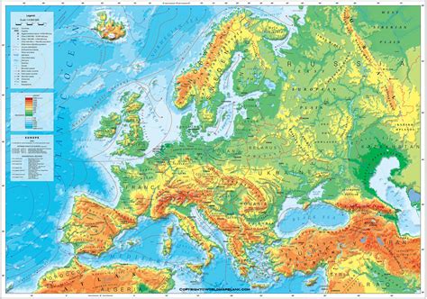 Europe Map With Physical Features