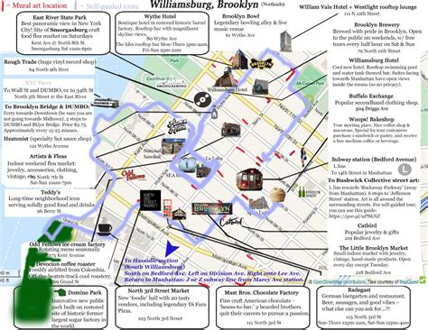 Williamsburg Visitor Map & Self Guided Tour - Brooklyn