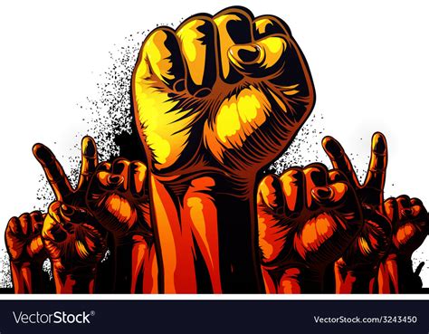 Fist in air Royalty Free Vector Image - VectorStock