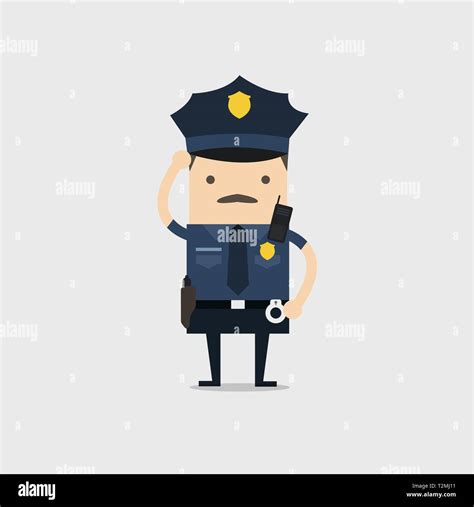 Police officer. Funny cop cartoon character Stock Vector Image & Art ...