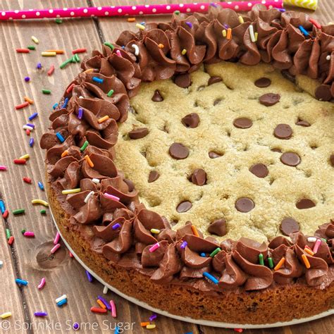 The Best Chocolate Chip Cookie Cake - Sprinkle Some Sugar