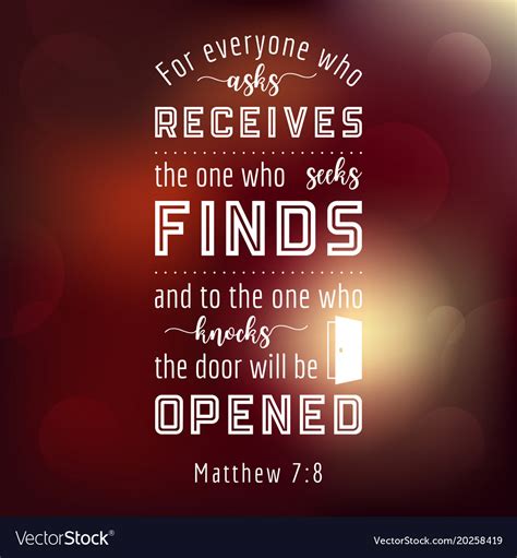 Bible quote from matthew Royalty Free Vector Image