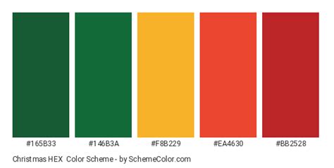 Christmas HEX Color Scheme » Christmas » SchemeColor.com