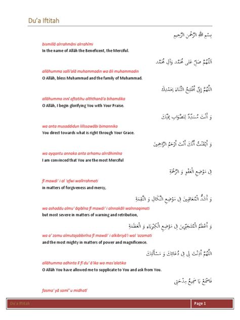 Dua Iftitah | PDF | Abrahamic Religions | Religious Belief And Doctrine