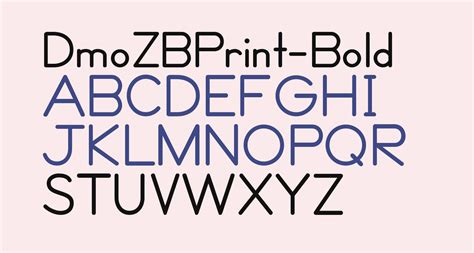 DmoZBPrint-Bold free Font - What Font Is