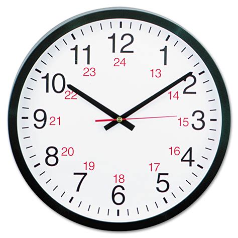 Universal 24-Hour Round Wall Clock | Wall clock, Clock, Round wall clocks