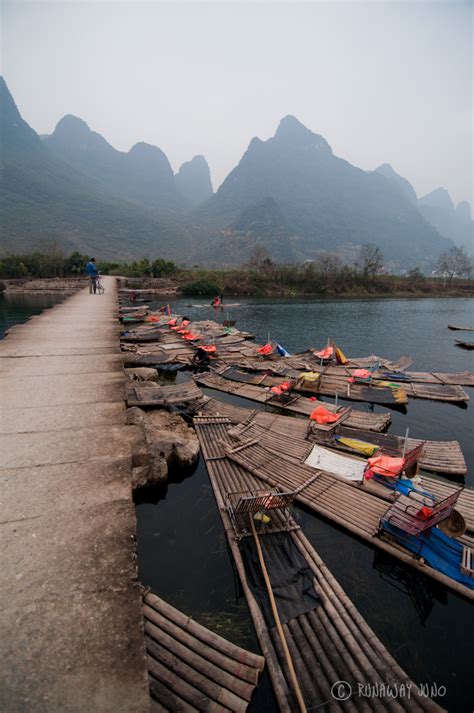 Bike Ride to Dragon Bridge on Yulong River, Guangxi, China