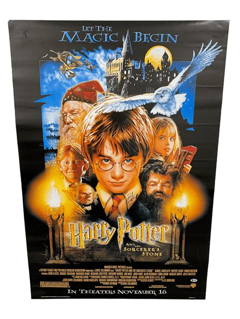 DANIEL RADCLIFFE SIGNED HARRY POTTER AND THE SORCERER'S STONE POSTER ...