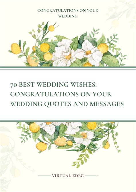 70 Best Wedding Wishes: Congratulations on Your Wedding Quotes and Messages | Virtual Edge