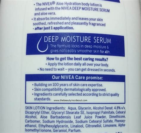 Nivea Aloe Hydration Body Lotion Review