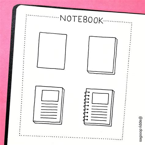 How to doodle a notebook. Step by step doodle tutorial. Doodle art for beginners. Easy doodle ...