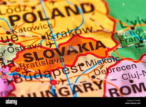 Slovakia europe map hi-res stock photography and images - Alamy