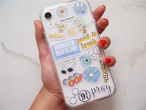 DIY Sticker Phone Case + Template | Iphone case stickers, Phone case stickers, Diy iphone case