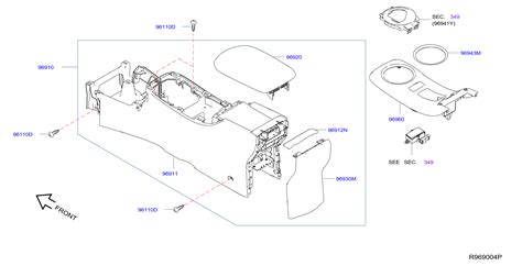 Nissan Leaf Console Armrest - 96920-3NF0B | HGreg Nissan Kendall ...