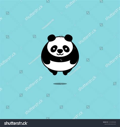 Fat Panda Flying Vector Illustration Stock Vector (Royalty Free ...