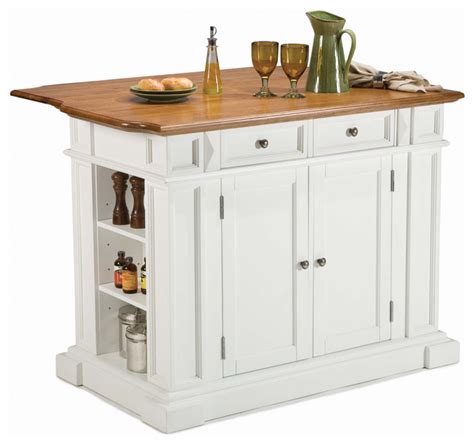 Home Styles Kitchen Island in Rich Multi Step White - Traditional - Kitchen Islands And Kitchen ...