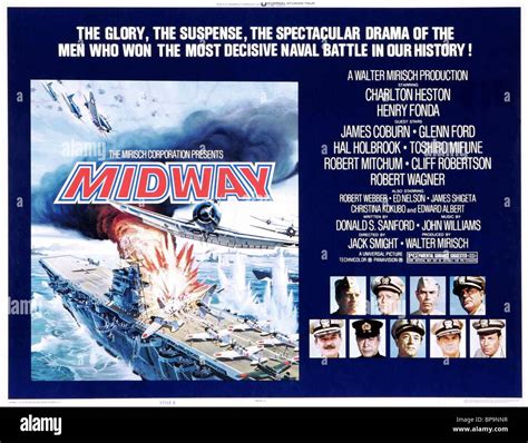 FILM POSTER THE BATTLE OF MIDWAY (1976 Stock Photo, Royalty Free Image ...