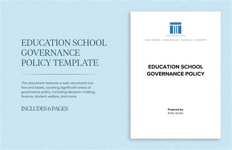 Education School Governance Policy Template in Word, PDF, Google Docs - Download | Template.net